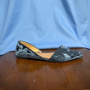 Target brand Size 11 Crushed Velvet Blue Flats
